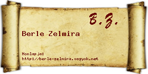Berle Zelmira névjegykártya